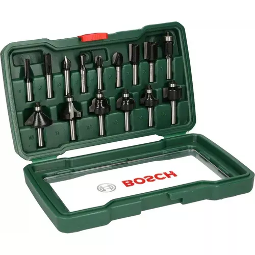  15dílná sada fréz TC (8mm stopka) BOSCH 2607019469