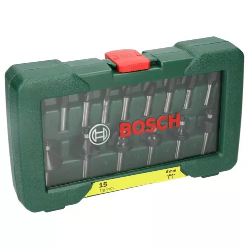  15dílná sada fréz TC (8mm stopka) BOSCH 2607019469