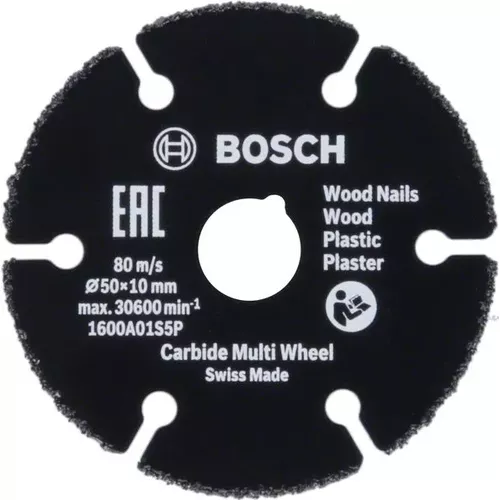 Víceúčelový řezací kotouč Carbide Multi Wheel 50 × 10 mm  BOSCH 1600A01S5X