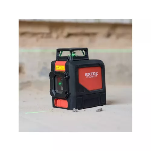 Laser zelený liniový, křížový samonivelační, 1h360° x 1v EXTOL PREMIUM 8823307