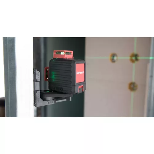 Laser zelený 2d liniový, křížový samonivelační FORTUM 4780214