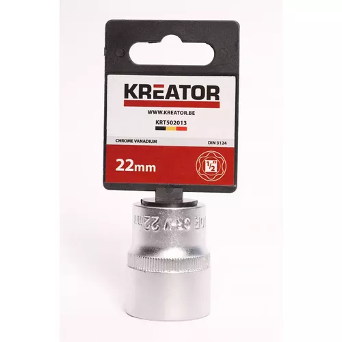 1/2" Nástrčná hlavice (ořech) 22mm Kreator KRT502013