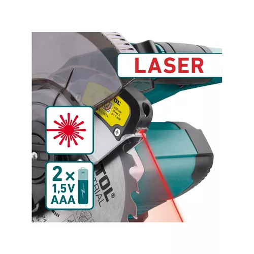 Pila pokosová 185mm aku s laserem share20v, brushless, 20v li-ion, bez baterie a nabíječky EXTOL INDUSTRIAL 8791827
