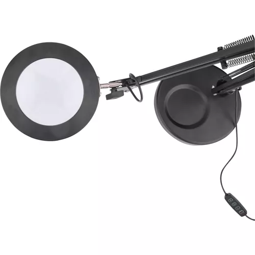 Lampa stolní s lupou, usb napájení, černá, 2400lm, 3 barvy světla, 5x zvětšení EXTOL LIGHT 43160