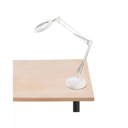 Lampa stolní s lupou, usb napájení, bílá, 2400lm, 3 barvy světla, 5x zvětšení EXTOL LIGHT 43161