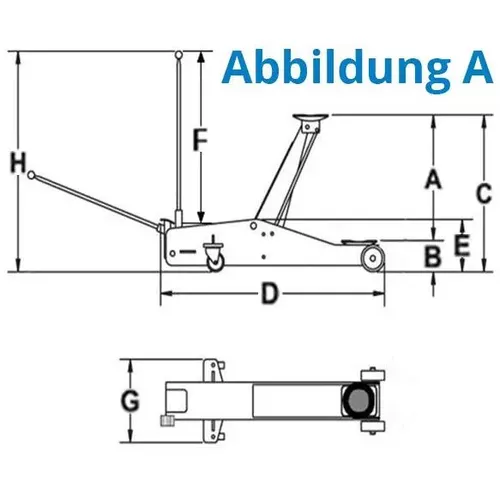 POJÍZDNÝ HYDRAULICKÝ ZVEDÁK GRH 2,5/510L Güde 18033