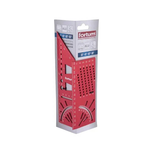Úhelník truhlářský 3d víceúčelový, 215x72x63mm FORTUM 4784104