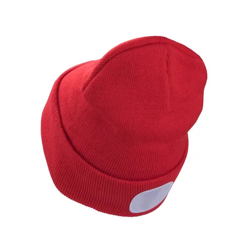 Čepice s čelovkou 4x45lm, usb nabíjení, červená, univerzální velikost, 73% acryl a 27% polyester EXTOL LIGHT 43198