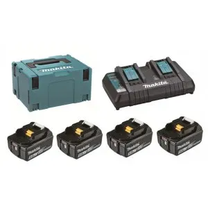 Makita 197626-8 sada Li-ion LXT 18V 4xBL1850B+DC18RD+Makpac