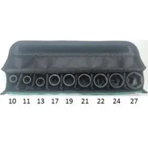 Makita B-69749 sada nástrčných klíčů čtyřhran 1/2" 9 ks v textilním pouzdře