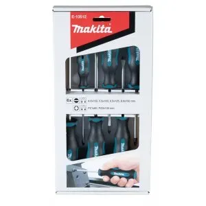 Makita E-10512 sada šroubováků 6 ks (4 ks SL+2 ks PZ)