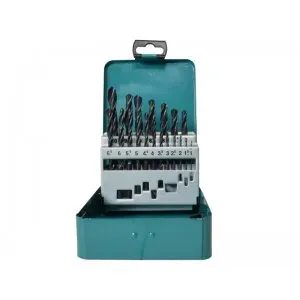 Makita D-54081 sada vrtáků s válcovou stopkou do kovu HSS-R 19 ks v kovové krabičce