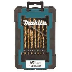 Makita D-72229-10 sada vrtáků do kovu HSS-TiN 1-10mm (po 0,5 mm), 19ks, 10ks bal