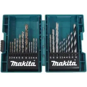 Makita B-44884 sada vrtáků s válcovou stopkou do kovu/dřeva/zdiva 21 ks v plastové krabičce