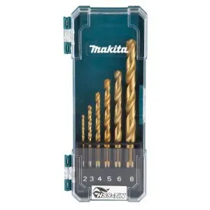 Makita D-72833 sada vrtáků s válcovou stopkou do kovu HSS-TiN 6 ks v plastové krabičce