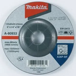 Makita A-80933 kotouč brusný ocel 125x6x22.23mm = old P-05848