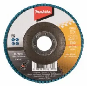 Makita D-74245 kotouč lamelový 125x22.23mm K80 Zirkon