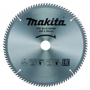 Makita D-65408 kotouč pilový dřevo TCT 260x2.6x30mm 100Z