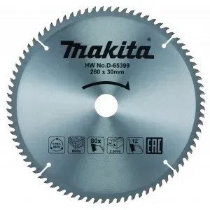 Makita D-65399 kotouč pilový dřevo TCT 260x2.6x30mm 80Z STOP