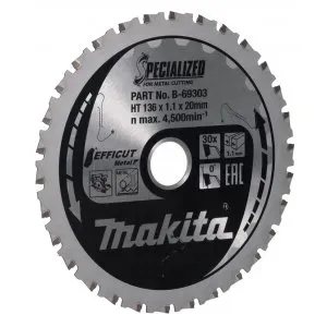 Makita B-69303 kotouč pilový ocel Efficut 136x1.1x20mm 30Z = old B-60303