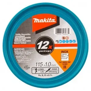 Makita E-03034-12 kotouč řezný nerez 115x1.0x22.23mm A60U, 12ks