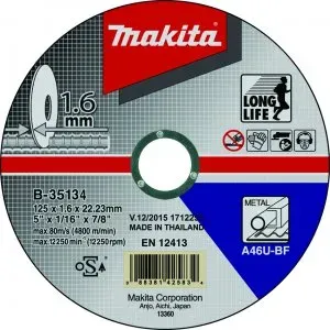 Makita B-35134 kotouč řezný ocel 125x1.6x22.23mm