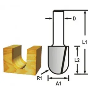 Makita D-47830 Žlábkovací fréza stopka 8 mm,6,35x12,7x44 mm