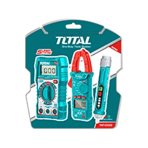Sada digitálního multimetru, multimetru klešťového a zkoušečky ac napětí, total TMT43028