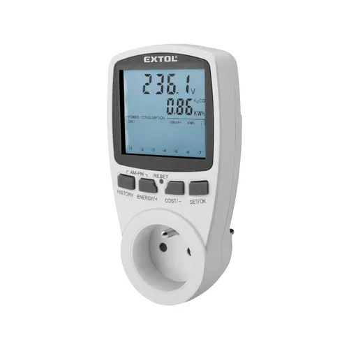 Měřič spotřeby el. energie - wattmetr, kw, kwh, v, a, hz EXTOL PREMIUM 8831260