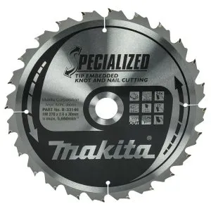 Makita B-33146 kotouč pilový dřevo SPECIALIZED se zapuštěnými zuby 270x2.6x30mm 24Z = old B-09450