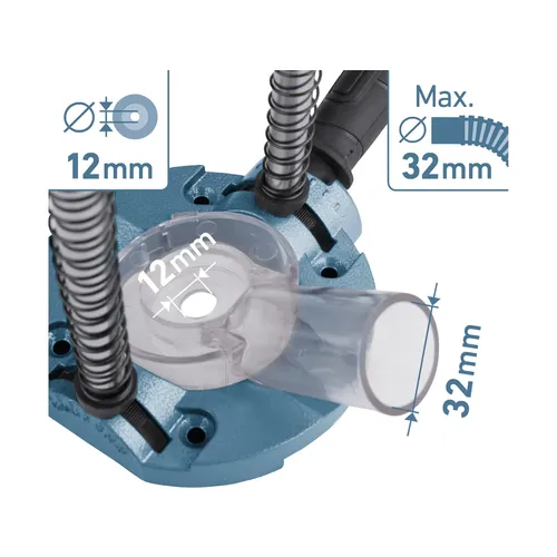 Stojan na vrtačku víceúčelový se sklíčidlem, o 1-10mm, o stopky 9mm EXTOL PREMIUM 8807005