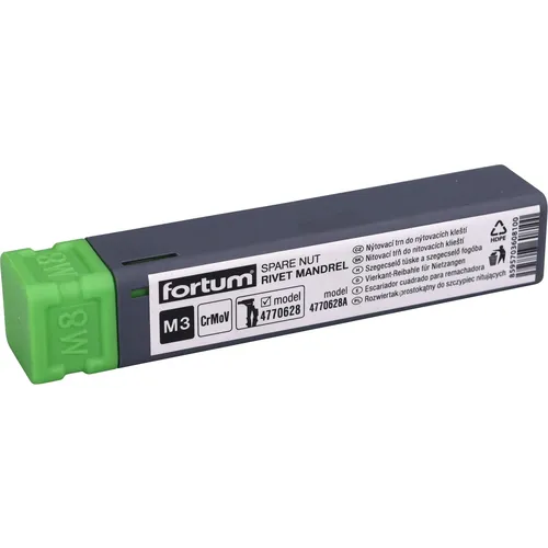 Trn na nýtovací matice do nýt. kleští 4770628, m3 FORTUM 4770628A