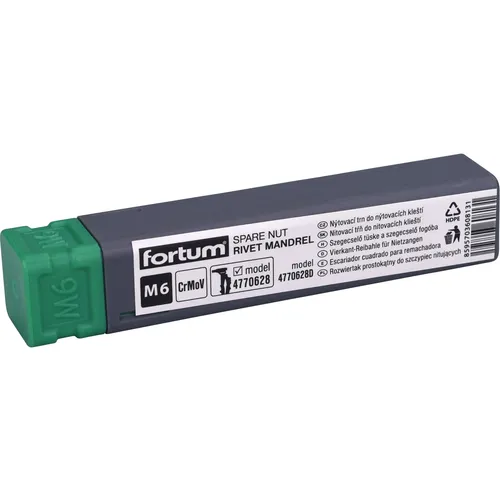 Trn na nýtovací matice do nýt. kleští 4770628, m6 FORTUM 4770628D