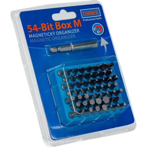 54dílná sada bitů s magnetickým organizérem NAREX 54-Bit Box M