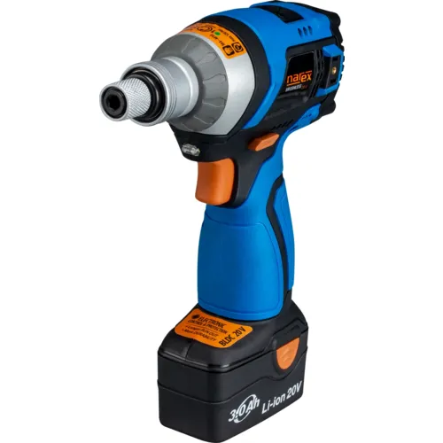 20V BRUSHLESS e-POWER bezuhlíkový rázový utahovák s regulací výkonu NAREX ASR 203-3SB