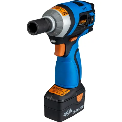 20V BRUSHLESS e-POWER bezuhlíkový rázový utahovák s regulací výkonu NAREX ASR 203-3SB