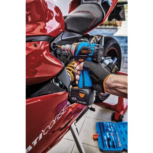 20V BRUSHLESS e-POWER bezuhlíkový rázový utahovák s regulací výkonu NAREX ASR 203-3SB