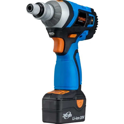 20V BRUSHLESS e-POWER bezuhlíkový rázový utahovák NAREX ASR 203-SB