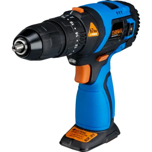 20V BRUSHLESS e-POWER bezuhlíkový příklepový šroubovák NAREX ASP 200-2B