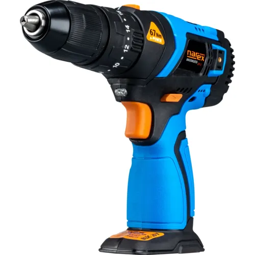 20V BRUSHLESS e-POWER bezuhlíkový příklepový šroubovák NAREX ASP 200-2B