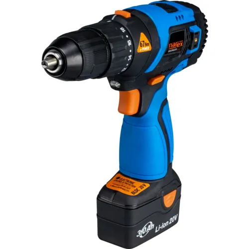 20V BRUSHLESS e-POWER bezuhlíkový vrtací šroubovák NAREX ASV 203-2B