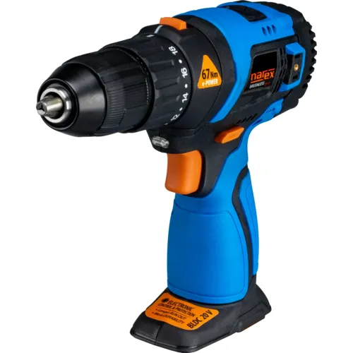 20V BRUSHLESS e-POWER bezuhlíkový vrtací šroubovák NAREX ASV 200-2B