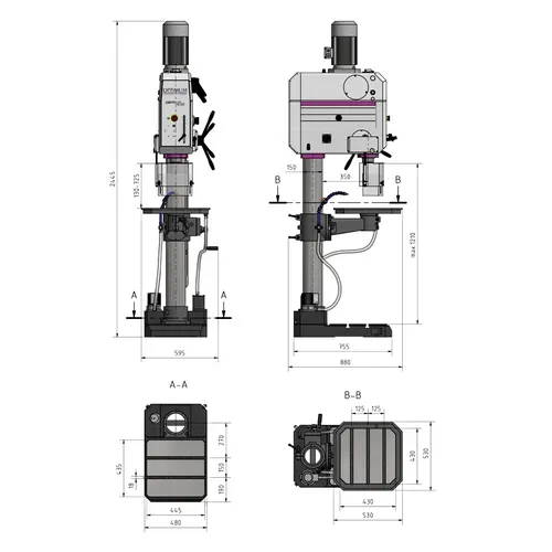 Sloupová převodová vrtačka OPTIdrill DH 45 G 3034255 Optimum