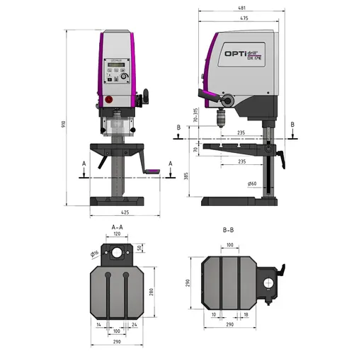 Stolní vrtačka OPTIdrill DX 17 E 3020168 Optimum