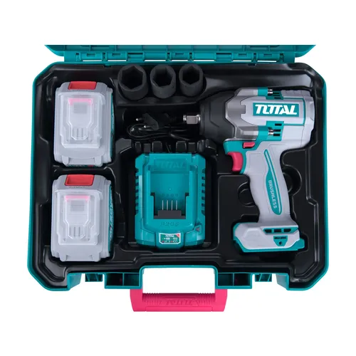 Utahovák rázový aku 1/2', brushless, 850nm, 20 v li-ion 4000mah (2x), industrial TOTAL TIWLI2085
