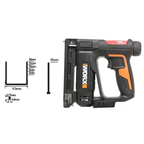 Worx WX843.9 - Aku sponkovací pistole 20V - bez akumulátoru - Powershare