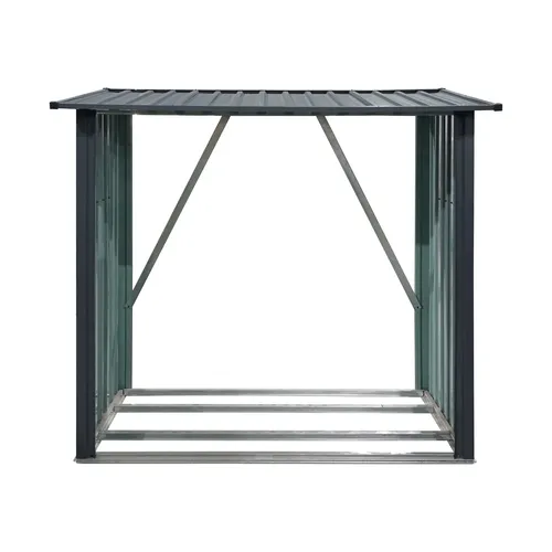 Riwall PRO RMWS 3x7 Anthracite přístřešek na dřevo 2 x 1,5 m s pultovou střechou antracit