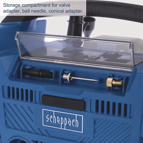 Scheppach Air Force 6 hybridní kompresor (20 V IXES aku, 12 V, 230 V)