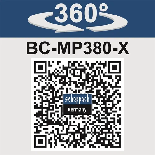 Scheppach BC-MP380-X aku 20 V IXES sekačka 4v1 s bezuhlíkovým motorem (bez baterie a nabíječky)