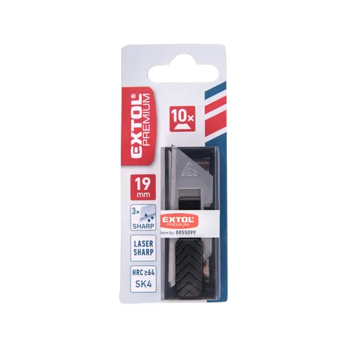 Břity do nože 10ks trapezoid, 19mm, sk4 EXTOL PREMIUM 8855099